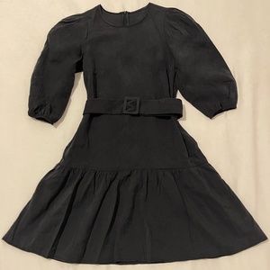 Zara black puff sleeve dress